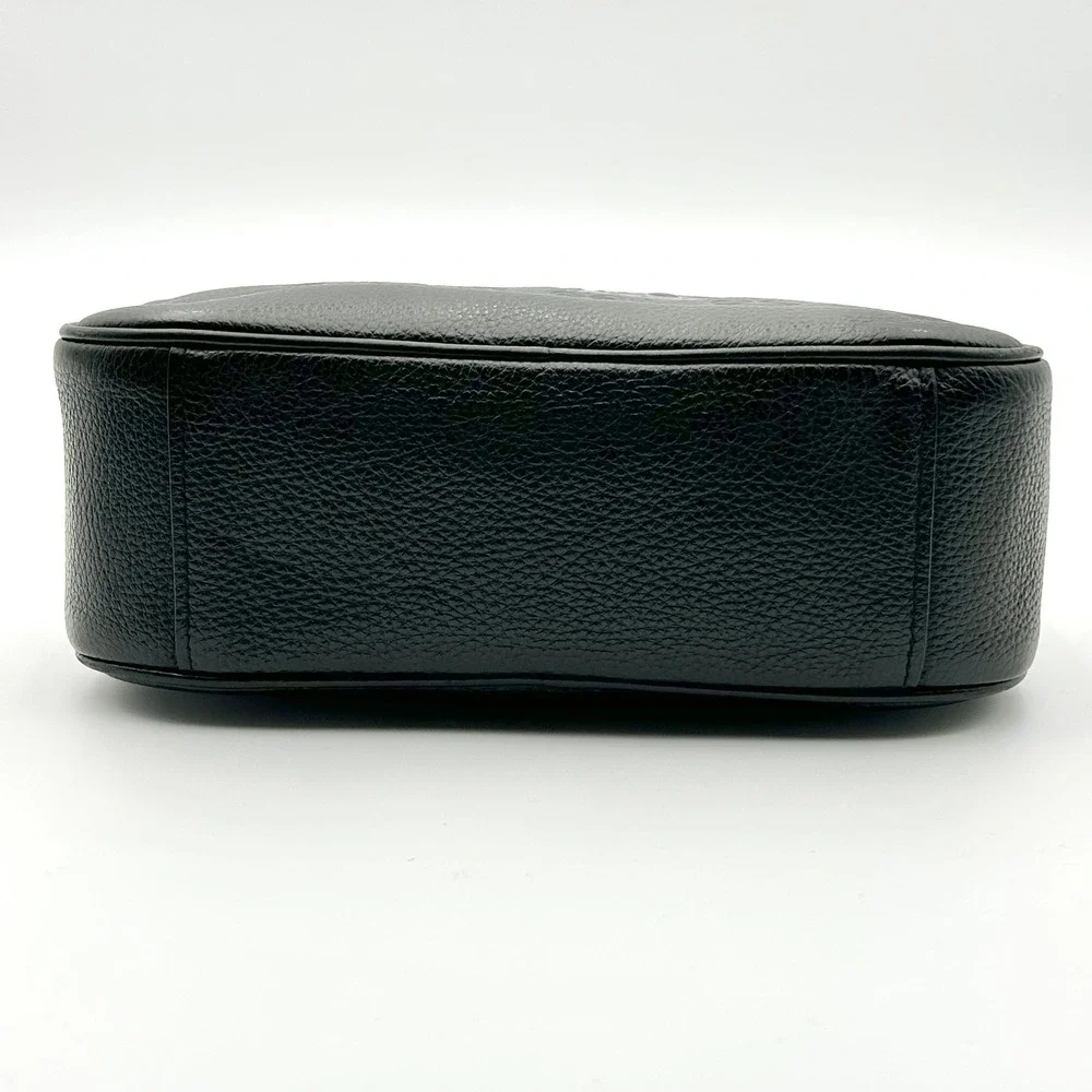 EUC Coach Black Pebbled Leather Convertible Crossbody Jes Camera Bag